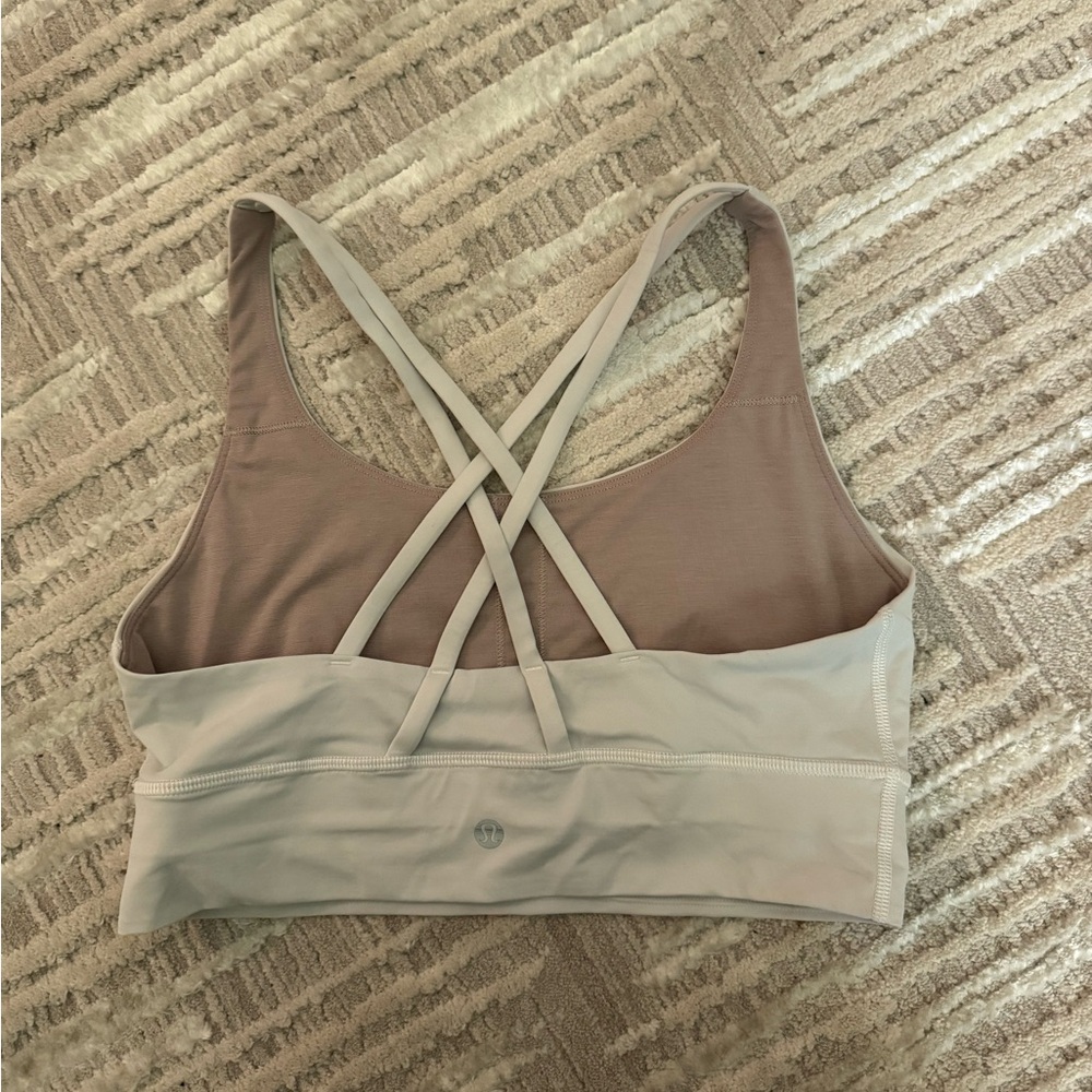 Lululemon off white Energy Longline Bra